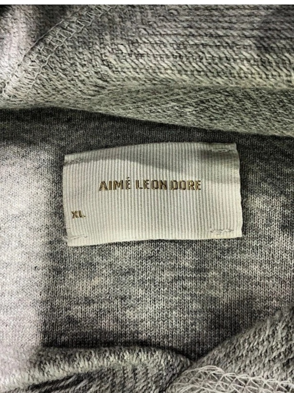 Aime Leon Dore Cotton Blend Hoodie Gray/ivory Size XL Like New - Picture 3 of 4